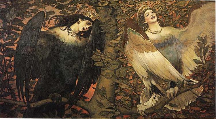 Viktor Vasnetsov Sirin and Alkonost: Birds of Joy and Sorrow. China oil painting art
